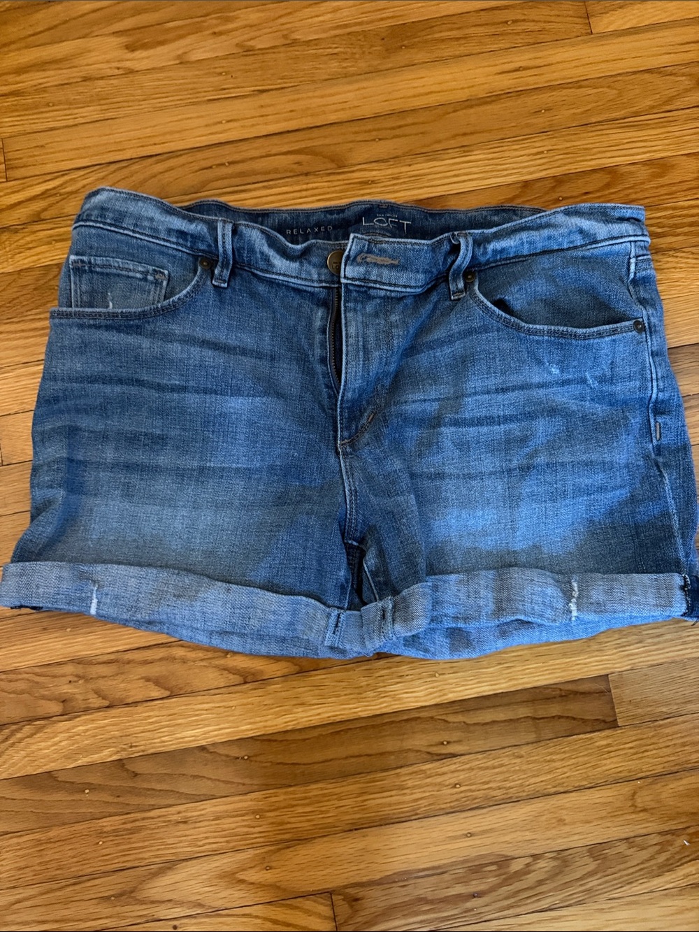 LOFT Denim Roll-Cuff Jean Shorts